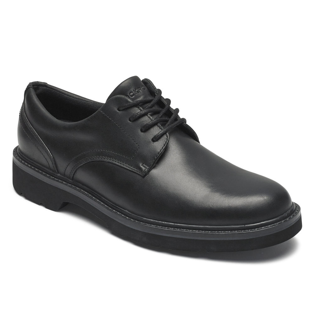 Rockport Mens Oxfords Black - Charlee Waterproof Plain Toe - UK 326-YRBXOF